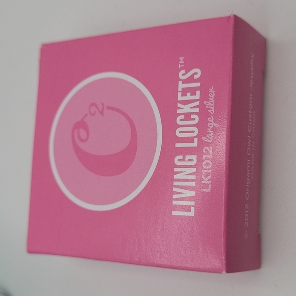 Origami Living Lockets Charm Pendant Necklace with MOM and pink heart - Picture 7 of 8